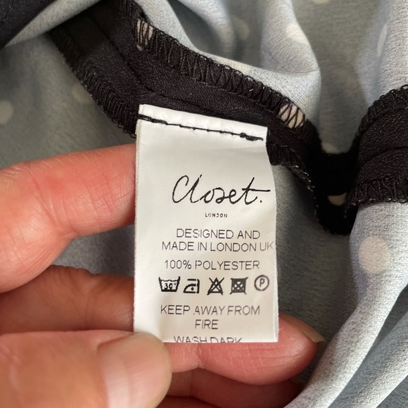 NWT Closet London Polka Dot Kimono Sleeve Midi Dress - Picture 7 of 7